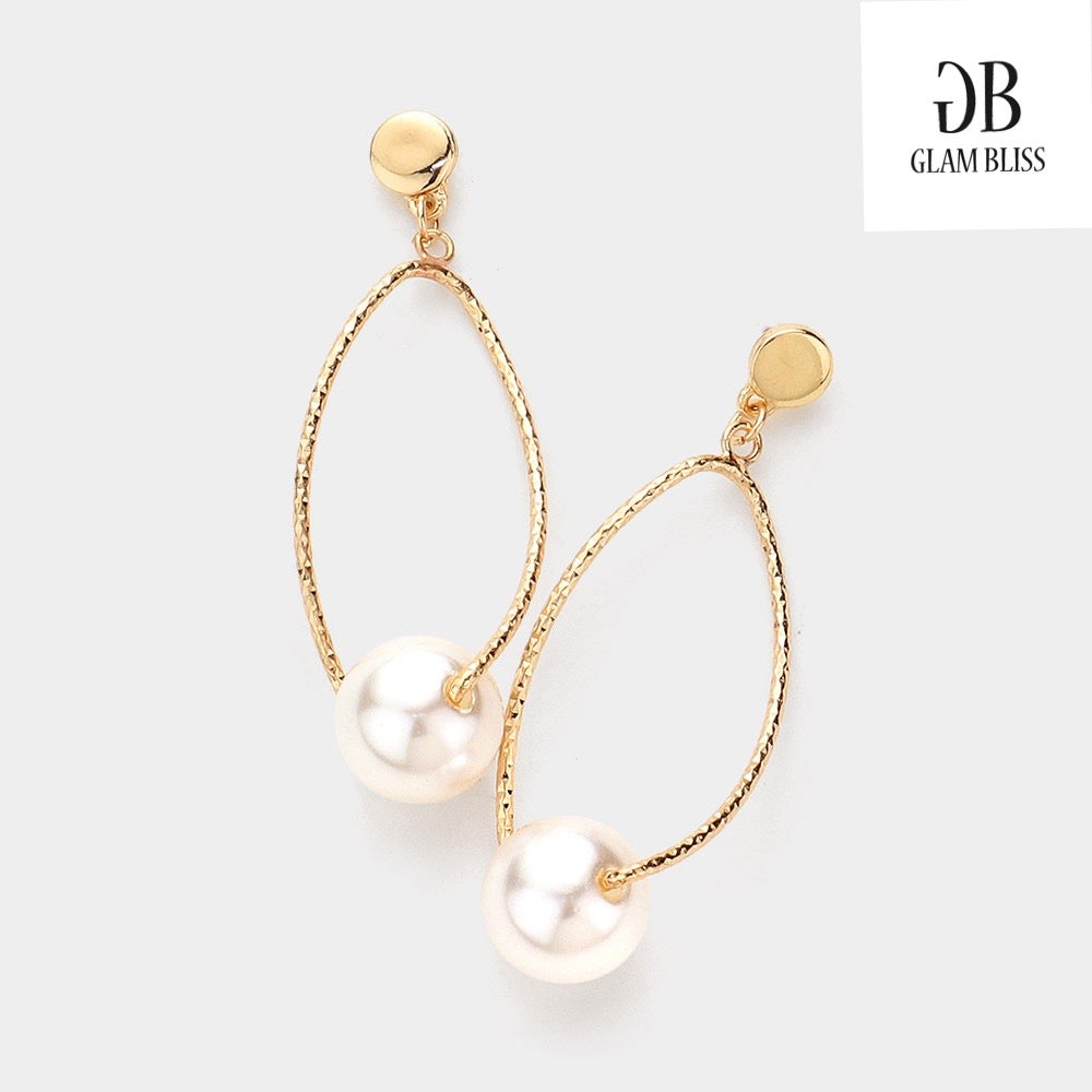 Pearl Ball Dangle Earrings