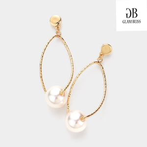 Pearl Ball Dangle Earrings