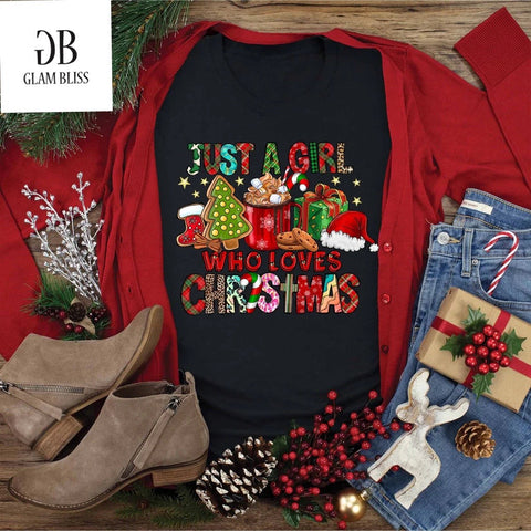 Just a Girl Christmas Tee